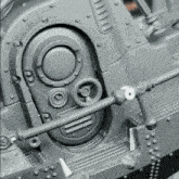 a close up of a model of a tank with a door and a handle .