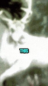 a blurred image of a deer with the words this written on it
