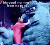 Good Morning Hug GIF - Good Morning Hug Monsters Inc GIFs