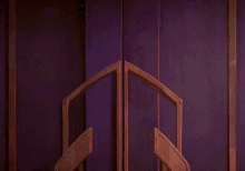 a woman in a purple dress is kicking a man in the face