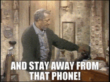Stay Away Phone GIF - Stay Away Phone Grandpa GIFs