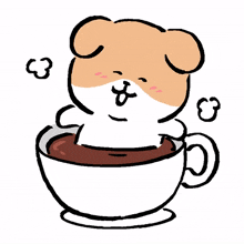 dog gag cute adorable tea time