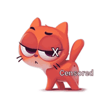 censored cat sassy letter x kitten