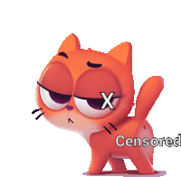 Censored Cat Sticker - Censored Cat Sassy Stickers