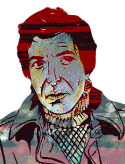 Sad Leonard Cohen Portrait Sticker - Sad Leonard Cohen Leonard Cohen Portrait Stickers