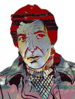 Sad Leonard Cohen Portrait Sticker - Sad Leonard Cohen Leonard Cohen Portrait Stickers