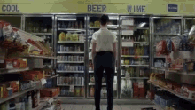 whats that huh are you talking to me convenient store beer
