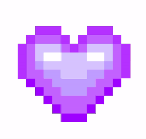Purple Heart Pixel Heart Sticker - Purple heart Pixel heart - Discover &  Share GIFs