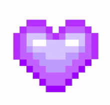 purple heart pixel heart