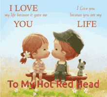 happy valentines i love you my hot red head