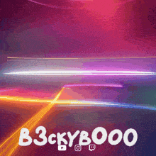 a colorful background with the name b3ckybooo