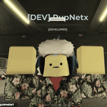a screenshot of a video game shows a character named dev1propnetx