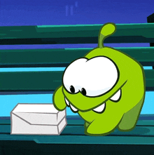 Opening The Box Om Nom GIF - Opening The Box Om Nom Cut The Rope GIFs