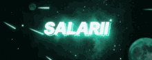 a green background with the word salariii in white letters