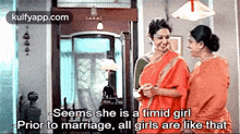 Seems She Is A Timid Girlprior To Marriage, All Girls Are Like That.Gif GIF - Seems She Is A Timid Girlprior To Marriage All Girls Are Like That Shanthi Krishna GIFs