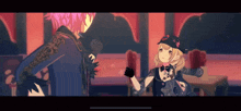 a man and a girl are standing next to each other and the girl is wearing a black hat