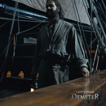 Knocking On Wood The Last Voyage Of The Demeter GIF - Knocking On Wood The Last Voyage Of The Demeter Tapping The Wood GIFs