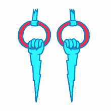 Gymnastic Rings Thunderbolt GIF