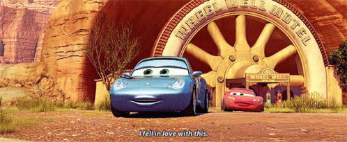 Cars Sally GIF - Cars Sally I Fell In Love With This - Discover & Share GIFs