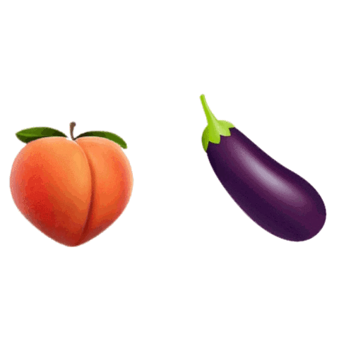 Peach and eggplants