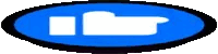 a blue button with a white folder icon on it .
