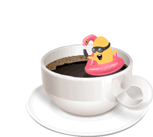 Flamingo Coffee Sticker - Flamingo Coffee Swim Stickers