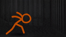 a black background with an orange circle and a l on it