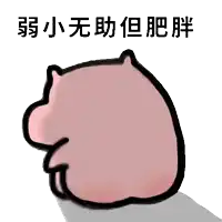 a cartoon drawing of a pig with chinese writing behind it