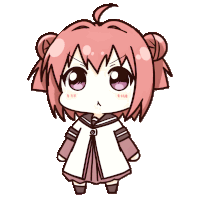 a drawing of a girl with pink hair and a white shirt