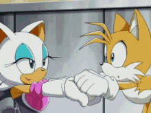 sonic x rouge the bat tails kiss