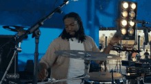 Playing Drums Maggie Rogers GIF - Playing Drums Maggie Rogers Coachella GIFs