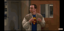 Sheldon Cooper Superman GIF - Sheldon Cooper Superman Cover My Nose GIFs
