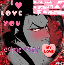 a valentine 's day card that says i love you