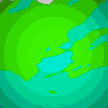 a blue and green background with a white center