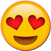 Emoji Heart Eyes Sticker - Emoji Heart Eyes In Love Stickers