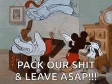 Packing Mickey Mouse GIF