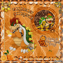 a picture of bowser and garfield with the words " they do not gonna get us " on it