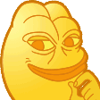 Gold Pepe Pepe The Frog Sticker - Gold Pepe Pepe The Frog Smile Stickers