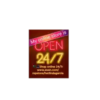a sign that says my online store is open 24 7