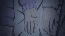 a drawing of two people holding hands in the dark