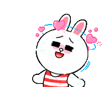 In Love Bunny Bear Sticker - In Love Bunny Bear Happy Stickers