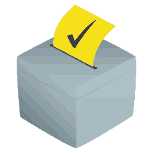 ballot box with ballot objects joypixels votes election