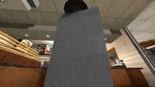 a computer generated image of a bakery with a sign that says ' ice cream ' on it