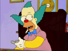 the simpsons krusty the clown cigarette smoking action comics