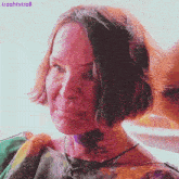 a woman 's face is shown with the words trashtvtroll written above her