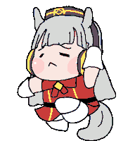 a cartoon drawing of a horse wearing headphones and a hat