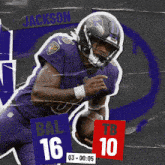 a poster of a football player named jackson holding a ball