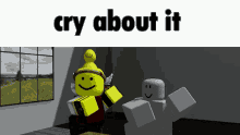 Cry About It Oof Warrior GIF - Cry About It Oof Warrior Roblox GIFs