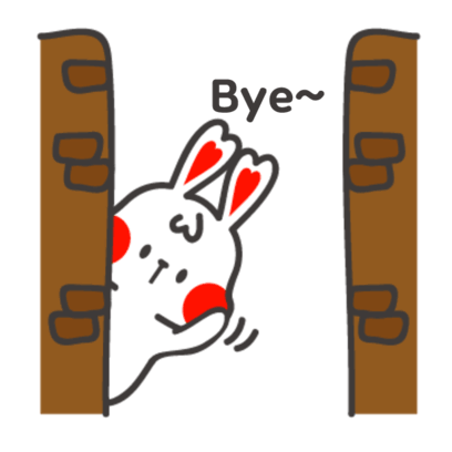 White Rabbit Sticker - White Rabbit Bye Stickers