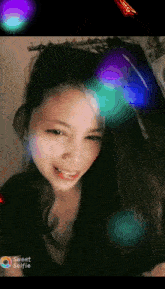 a girl taking a selfie with the words sweet selfie on the bottom right